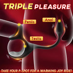 4-in-1 Vibrating Cock Ring & Anal Plug with Prostate Massager, Remote Control.