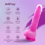 Heating Thrusting Dildo Vibrator – 9.25" G-Spot Stimulator with Remote & Suction