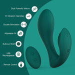 Remote Control G-Spot & Clitoral Vibrator – Dual Motor Adult Toy with 10 Modes