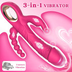 Thrusting Rabbit Vibrator with Multiple Speeds, G-Spot & Anal Stimulation, Adult Toy