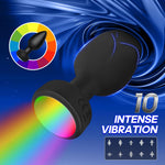 Remote Control Anal Plug Set – 3-Piece Vibrating Butt Plugs with 10 Modes & LED Light