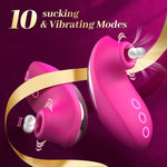 2-in-1 Vibrating & Licking G-Spot Massager – 10-Mode Clitoral & Nipple Stimulator