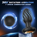 360° Rotating Prostate Massager – APP Control Vibrating Anal Plug with 9 Modes