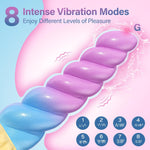 Silicone Vibrating Dildo with Suction Cup, 8 Vibration Modes & Remote Control