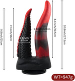 Monster Double-Ended Tentacle Dildo – 10.8" Realistic Silicone with Suction Cup