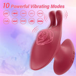 Mini Rose Clitoral Vibrator – 10 Modes, Waterproof Silicone Stimulator for Women