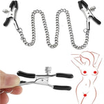 Adjustable Nipple Clamps with Chain for Sensual Stimulation & BDSM Play