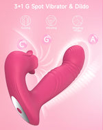 Rose G-Spot & Clitoral Vibrator – 10 Suction, 10 Vibration & 10 Wiggling Modes