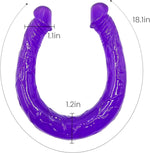 18.1-Inch Extra-Long Double-Ended Dildo – Soft, Flexible, and Realistic Design