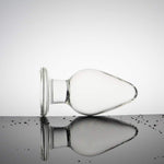 Large Crystal Mushroom-Shaped Glass Butt Plug for Men & Women, Transparent