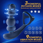 Rotating Prostate Massager – 3 Rotation, 9 Vibe Modes, Cock Ring & App Control