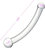 Double-Ended Glass Dildo – 7.87" Realistic G-Spot Wand with Dual Size Ends