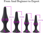 4-Piece Silicone Butt Plug Set for Beginners – Soft Anal Trainer for Men & Women