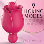 Rose Clitoral Licking Vibrator – Mini Waterproof Toy with 9 Modes for Women & Couples