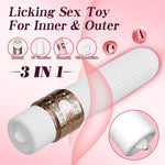 2-in-1 Licking & Vibrating Bullet Vibrator – Mini G-Spot & Clitoral Stimulator