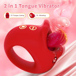 2-in-1 Clitoral & G-Spot Vibrator – 10 Licking, Biting & Vibration Modes