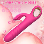 Thrusting Rabbit Vibrator – G-Spot & Clitoral Stimulator with 10 Vibration Modes