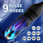 Thrusting Prostate Massager, Remote Control Butt Plug, 9 Vibration Modes for Men