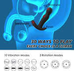 360° Rotating Prostate Massager with 30 Vibration Modes for Men, Women & Couples
