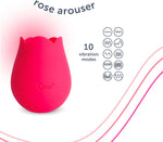 Rose Clitoral Vibrator for Women – Waterproof, Body-Safe Silicone, 10 Pulsing Modes