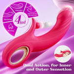 Thrusting Rabbit Vibrator for Women - 10 Vibration & 7 Thrust Modes, Heating