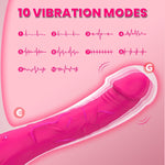 9" Realistic Vibrator for Women – G-Spot & Clitoral Stimulator with 10 Modes (Pink)