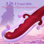 3-in-1 G-Spot Rabbit Vibrator – Waterproof, Rechargeable & Realistic for Pleasure