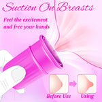 BDSM Nipple Sucker Set for Women, Silicone Nipple Stimulator Clamps (Purple)