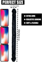 17" Flexible Double-Ended Dildo – Realistic, Long, Dual-Sided Toy for Couples
