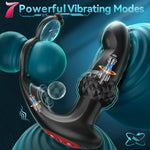 Remote Control Prostate Massager | 7 Mode Vibrating Anal Plug & Cock Ring for Men