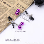 Adjustable Stainless Steel Nipple Clamps with Bells – Non-Piercing BDSM Play