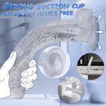 13" Realistic Dildo for Women, G-Spot & Anal Stimulation with Suction Cup, Safe