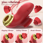 3-in-1 Finger Vibrator for Women, 10 Modes, Interchangeable Heads, Clitoral & G-Spot Stimulator, Mini Silicone Massager for Couples
