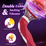 Clitoral & Nipple Vibrator with 10 Licking & 2 Sucking Modes for Women’s Pleasure