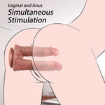 Realistic Double-Ended Dildo with Suction Cup for Hands-Free Vaginal & Anal Play