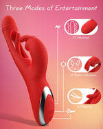 Rechargeable Rabbit Vibrator – 12 Vibration & Flapping Modes for Clitoral & G-Spot Play