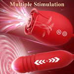 Upgraded Rose Vibrator – 9 Suction & 9 Thrusting Modes, G-Spot & Clitoral Stimulator