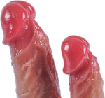 8.3" Soft Silicone Double-Ended Dildo – Flexible, Realistic with Suction Cup