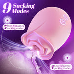 Rose Vibrator with 9 Settings for Women, Clitoral, Nipple & Anal Stimulation
