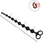 10-Function Silicone Anal Beads with Gradual Size & Pull Ring for Couples
