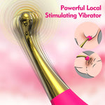 Rechargeable Clitoral Vibrator – 9 Modes G Spot & Nipple Stimulator, Waterproof Wand