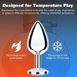 4PCS Jewel Anal Plug Set, G-Spot Training Kit for Beginners, Unisex (White)