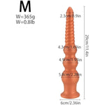 Silicone Anal Beads Butt Plug Dildo G-Spot Adult Sex Toy With Suction Cup Base, Soft Anal Plugs Dilator Dual Stimulation Threaded Beaded Design For Beginners And Advanced Players (M)