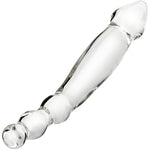 Glass Dildo Anal Beads Butt Plug 9.6 Inch Double Ended Dildo With 3 Beads & Tapered Head Prostate Massager Sex Toy For Men Women Masturbation