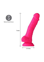 Maia Toys Billee 7 Realistic Silicone Dong Neon Pink "