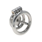 Inverted Chastity Cage Chastity Devices Used To Exercise A Man'S Penis Sex Toys Flat Chastity Cage With Spreader And 2 Keys Cock Cage To Restrain Man'S Penis (1.77In/45Mm)