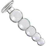 Transparent Anal Beads Butt Plug Adult Toys Masturbators Sex Tools With Safety Bottom, Glass Anal Plug Dildo With Different Sized Beads P-Spot Sex Product For Men And Women (Large)