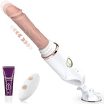Sex Machine Thrusting Realistic Dildo For Women, 10 Vibrating & Thrusting Modes For G Spot Clitoral Anal Stimulation, Remote Control Silicone Sex Toys With Strong Suction Cup For Hands-Free Play