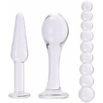 3 Pieces Crystal Glass Anal Plug Set - Anal Trainer Hip Plugs, Anus Dilators Expander Prostate Massage Masturbation Sex Slave Abuse Anal Sex Toys For Men Women Couples