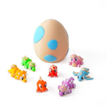 7Pcs 3D Printed Mini Dinosaur Eggs Set With Dinosaur Inside ,Articulated Flexible Fidget Toys, Mini Animal Home, Office, Executive Desk For Christmas Decoration Gift,Easter Basket Essentials Stuffers